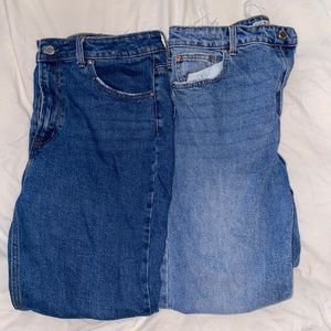 2 pairs of Primark mom jeans